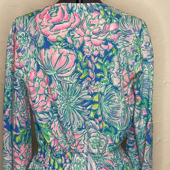 Lilly Pulitzer Christiana Multi In Full Bloom Smocked Stretch Dress - Picture 9 of 12